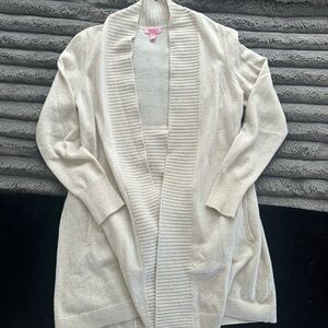 Lilly Pulitzer 100% Cashmere Cream Women's Cardigan